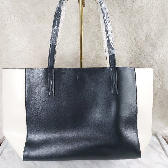 Kenneth Cole Recreation Women's Black and Cream Large  Tote - Picture 6 of 11